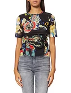 Koszulki i topy damskie - Desigual T-shirt damski Ts_bruselas, czarny, XL - miniaturka - grafika 1