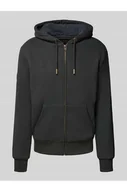 Bluzy męskie - Bluza rozpinana z kapturem i kieszenią kangurką - Superdry - miniaturka - grafika 1