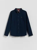 Kurtki i płaszcze dla chłopców - Reserved - Bawełniana koszula z muszką - granatowy - miniaturka - grafika 1