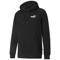 Bluzy sportowe męskie - Męska bluza Puma ESS Small Logo Hoodie FL Rozmiar: XXL / Kolor: czarny - miniaturka - grafika 1
