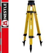 Sprzęt geodezyjny - Statyw drewniany ciężki z podwójną blokadą, okrągła głowica, samoblokujący 170cm NESTLE - miniaturka - grafika 1