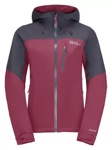 Jack Wolfskin Kurtka przeciwdeszczowa "Go Hike" w kolorze bordowym - Kurtki i kamizelki sportowe damskie - miniaturka - grafika 1