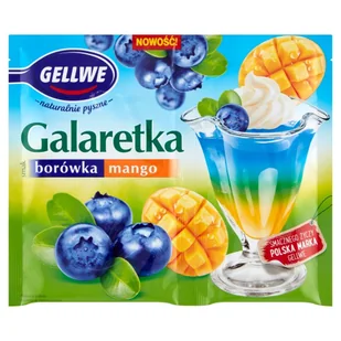Gellwe Duo Galaretka Smak Mango Jagoda 75 G (50 G + 25 G) - Galaretki - miniaturka - grafika 1