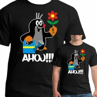 Koszulki męskie - KOSZULKA KRECIK RUMCAJS SĄSIEDZI XL 0446 CZARNA - miniaturka - grafika 1