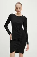 Sukienki - Armani Exchange sukienka kolor czarny mini dopasowana 6DYADA YJEAZ - miniaturka - grafika 1