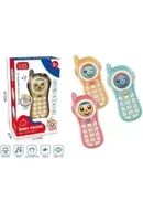Zabawki interaktywne dla dzieci - Telefon ze światłem i dźwiękiem MIX Merkpol - miniaturka - grafika 1