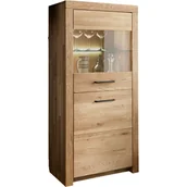 Kredensy - Kredens IV Drewniany z Dębu Olejowanego Prawy WZ-0169-0601 WZ-0169 G+K Meble Czarny - miniaturka - grafika 1