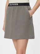 Spódnice - Tommy Hilfiger Spódnica mini WW0WW40515 Szary Regular Fit - miniaturka - grafika 1
