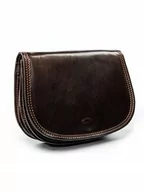 Torebki damskie - Półokrągła listonoszka w stylu vintage skóra Rovicky - miniaturka - grafika 1