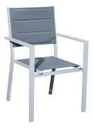 Fotele i krzesła ogrodowe - Aluminiowe krzesło do ogrodu, Diverso, 57x51x87 cm, szary - miniaturka - grafika 1