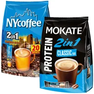 Cappuccino i kawy smakowe - Zestaw Napój Kawowy Kawa Rozpuszczalna Mokate 2w1 NYcoffe 2w1 Instant Napój - miniaturka - grafika 1