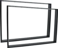 Ławy i stoliki kawowe - Natural Goods Berlin Prowadnice meblowe RECHTECK, prowadnice stołowe, nogi stołowe, rama stołu, stół jadalny, ława, stolik kawowy, czarny, W100xH72 cm, 2 szt - miniaturka - grafika 1