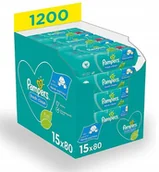Chusteczki nawilżane - PAMPERS FRESH CLEAN CHUSTECZKI DLA NIEMOWLĄT 15x80 - miniaturka - grafika 1