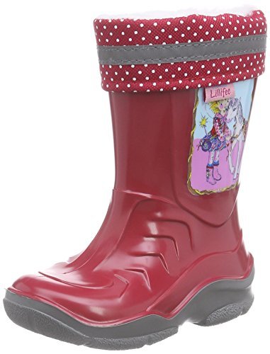 Prinzessin Lillifee 120115 dziewczęce kalosze z półcholewką, czerwony - czerwony - 32 EU