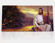 Obrazy i zdjęcia na płótnie - Art christiana Jezus nad rzeką, obraz religijny na płótnie ACHC106 - miniaturka - grafika 1