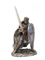 Figurki dekoracyjne - TEMPLARIUSZ Z MIECZEM I TARCZĄ FIGURKA VERONESE DLA KOLEKCJONERA HISTORII - miniaturka - grafika 1