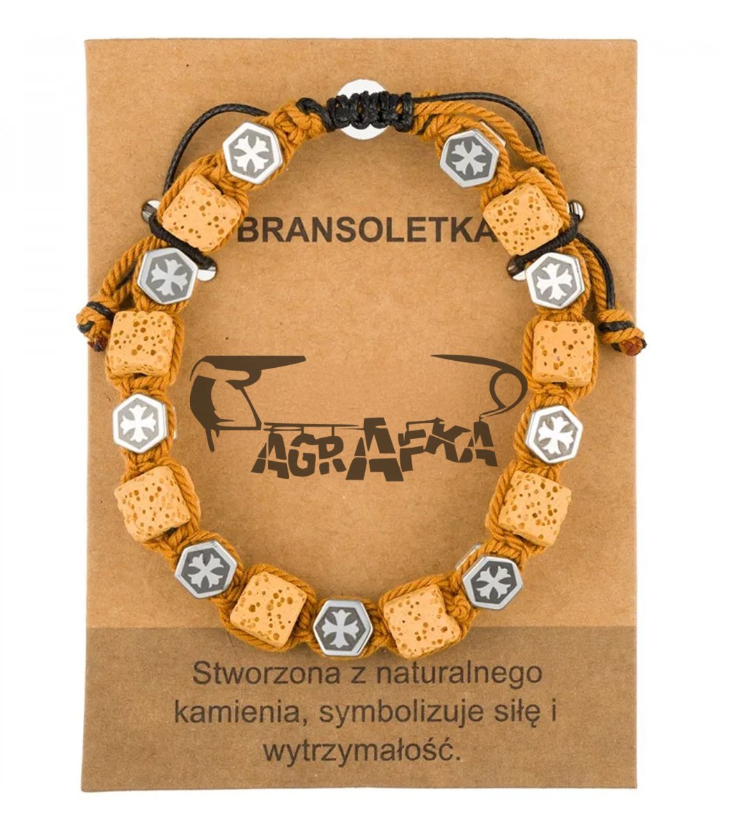 Bransoletka męska z naturalnych kamieni