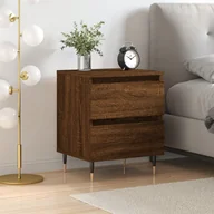 Szafki nocne - vidaXL Szafka nocna, brązowy dąb, 40x35x50 cm, materiał drewnopochodny - miniaturka - grafika 1