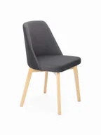 Krzesła - Flavio 1 krzesło tapicerowane ciemny szary nogi dąb sonoma - miniaturka - grafika 1