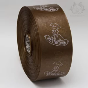 Osłonka białkowa ø80 z nadrukiem "Szynkowa", krążek 300 mb - Artykuły masarskie - miniaturka - grafika 1