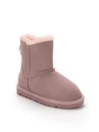 Botki damskie - Gooce Skórzane botki "Gotzone" w kolorze szaroróżowym - miniaturka - grafika 1