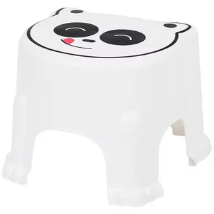 Hatu Plastikowy stołek dla dzieci Panda biały, 29,6 x 20,5 x 26 cm - Wyposażenie pokoiku dziecięcego - miniaturka - grafika 1