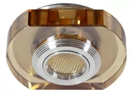 Oprawy, klosze i abażury - Candellux SS-34 LED 3W Oprawa stropowa szklana bursztynowa 2228914 - miniaturka - grafika 1