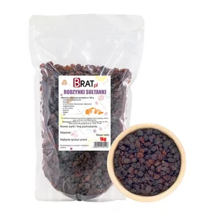 Rodzynki sułtanki 1kg - Owoce świeże i suszone - miniaturka - grafika 1