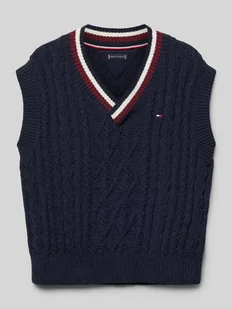 Sweter z dekoltem w serek model ‘GLOBAL’ - Swetry dla chłopców - miniaturka - grafika 1
