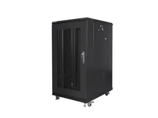 Lanberg szafa rack stojąca 19'' 22U 600x800 czarna drzwi perforowane FF01-6822-23B - Szafy rack - miniaturka - grafika 1