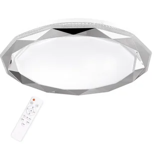 Polux Plafon LED Glossy 51cm 72W biały chrom z pilotem 314819 - Lampy sufitowe - miniaturka - grafika 1