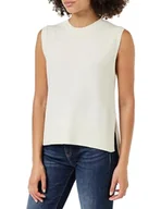 Kamizelki damskie - United Colors of Benetton Kamizelka damska sweter, Biały 674, L - miniaturka - grafika 1