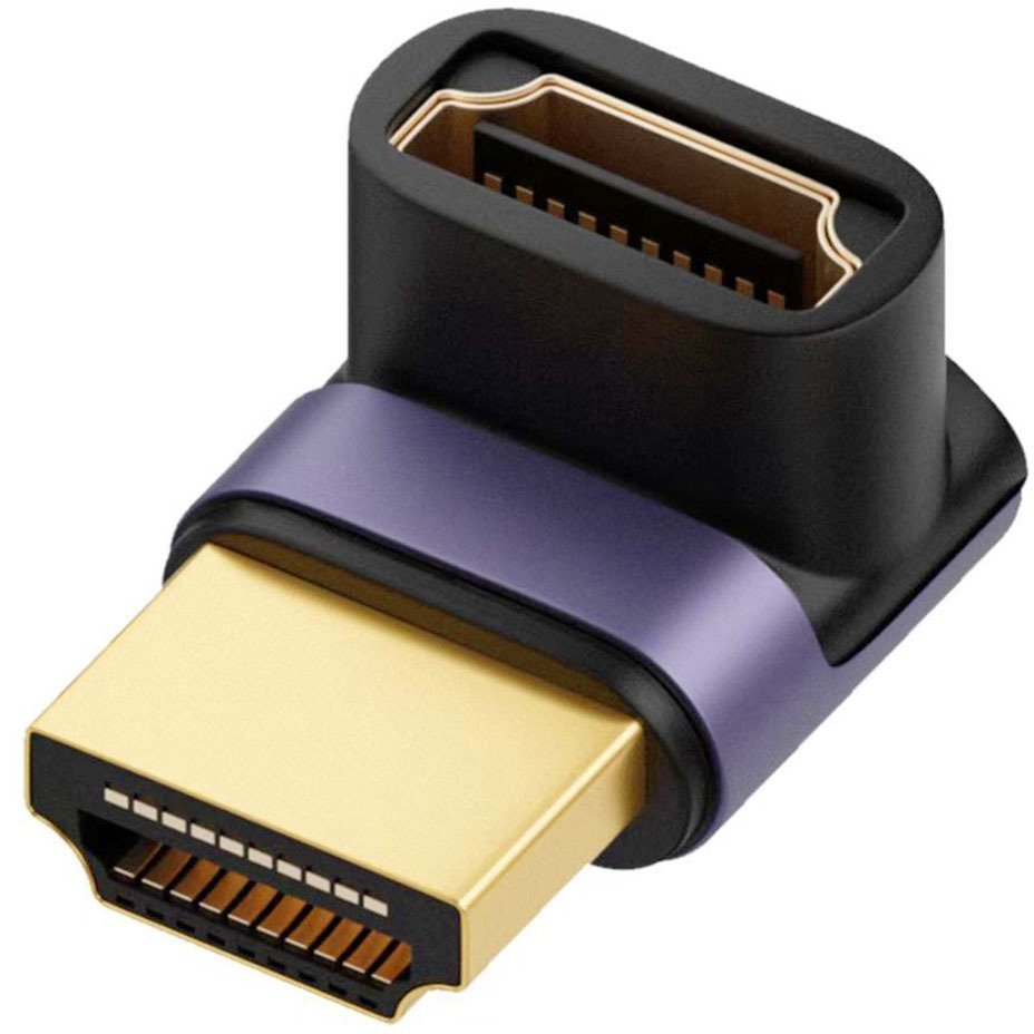 Kątowy adapter HDMI - HDMI 2.1 4K 8K UHD 90 przejściówka