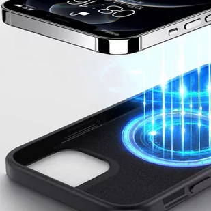 Etui do MagSafe Ultra Slim Mag Alogy do ładowarek Qi do Apple iPhone 13 Pro Czarne + Ładowarka indukcyjna + Szkło - Etui i futerały do telefonów - miniaturka - grafika 2