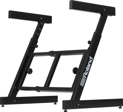 Roland KS-11Z Keyboard Stand Heavy-Duty Z-Stand with Wide Adjustment Range for 88-Note Stage Pianos & Other Keyboards Foldable Padded Support Arms Easy Transport & Storage