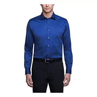 Koszule męskie - Van Heusen Męska koszula z długim rękawem Regular Fit Flex Collar Stretch Solid Smoking - grafika 1