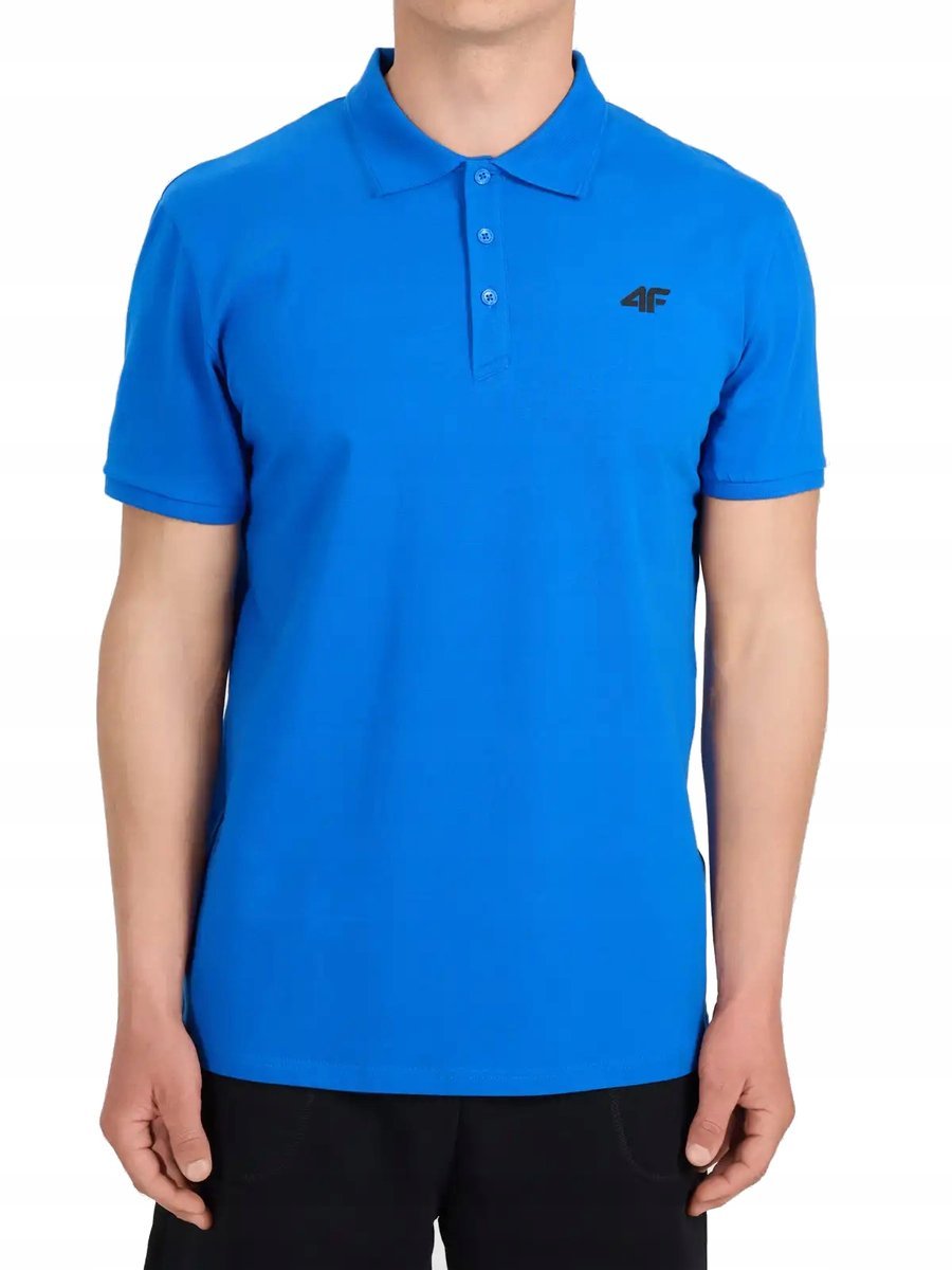 Męska koszulka polo 4F PTSM0770 niebieski 33S 3XL