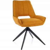 Krzesła - Krzesło Obrotowe Tello Bjorn Czarny/Curry 68 Salon Kuchnia Loft - miniaturka - grafika 1