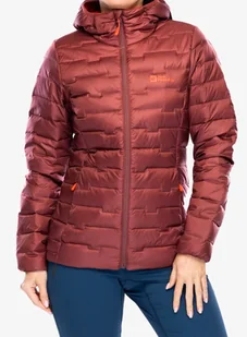 Kurtka puchowa damska Jack Wolfskin Passamani Down Hoody - red ochre - Kurtki narciarskie - miniaturka - grafika 1
