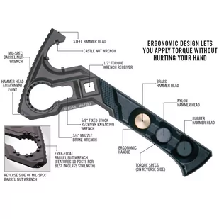 Real Avid - Klucz rusznikarski do AR-15 Armorer's Master Wrench - AVAR15AMW - Konserwacja broni - miniaturka - grafika 8
