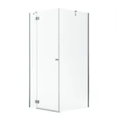 Kabiny prysznicowe - Kabina prysznicowa uchylna Valence Lewa 80 x 90 Iridum - miniaturka - grafika 1