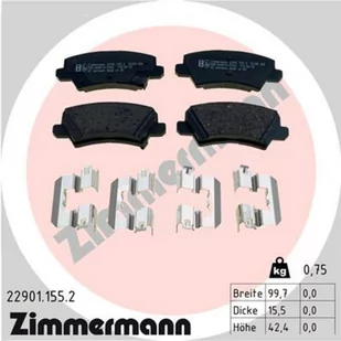 Klocki hamulcowe - komplet ZIMMERMANN 22901.155.2 - Klocki hamulcowe - miniaturka - grafika 1