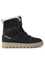 Buty dla chłopców - Viking Śniegowce Fleek Warm GTX GORE-TEX Zip 3-94720-2 Czarny - miniaturka - grafika 1