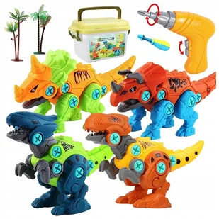 Klocki konstrukcyjne Dinozaury do skręcania wiertarką - Klocki Klocki konstrukcyjne Dinozaury do skręcania wiertarką - Klocki - miniaturka - grafika 1
