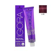 Farby do włosów i szampony koloryzujące - Schwarzkopf Professional pielęgnacja włosów farba do włosów/Coloration Igora Royal Fashion Lights L 89 Czerwony Fioletowy 60 ML 4045787389760 - miniaturka - grafika 1