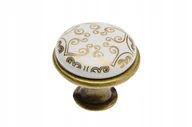 Meble modułowe i akcesoria - GTV Gałka meblowa porcelanowa uchwyt retro orient gold - miniaturka - grafika 1