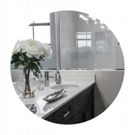 Lustra - LUSTRO ŁAZIENKOWE OKRĄGŁE 50 CM BEZ RAMY SZLIFOWANE SREBRNE - NA WYMIAR - miniaturka - grafika 1