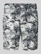 Spodenki męskie - Bermudy o kroju regular fit z czystego lnu model ‘MERCER’ - miniaturka - grafika 1