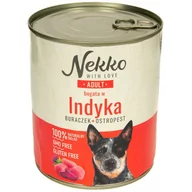 Mokra karma dla psów - NEKKO Adult Indyk, Burak, Ostropest 800g - miniaturka - grafika 1