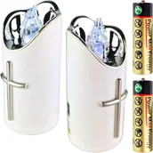 Lampiony i znicze - DUŻA ŚWIECA LED NA BATERIE WKŁAD DO ZNICZY 12,5cm DO ZNICZA ZNICZ WKŁADY - miniaturka - grafika 1